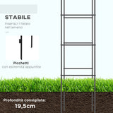 easycomfort easycomfort arco per rampicanti in metallo per giardino ed esterni 140x40x240cm nero