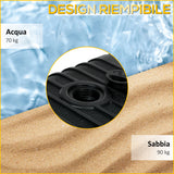 easycomfort easycomfort base ombrellone giardino riempibile con acqua e sabbia 70 90 kg ruote e maniglia in hdpe 80x60 cm nero