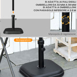 easycomfort easycomfort base per ombrellone da giardino in plastica e cemento da 11kg 36x36x31cm nero