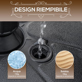 easycomfort easycomfort base per ombrellone rotonda in plastica riempibile con acqua e sabbia per pali da 38 mm 38 cm nero