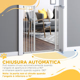 easycomfort easycomfort cancelletto per cani con 4 viti regolabili e nastro adesivo in metallo e plastica 86x104 1 cm bianco