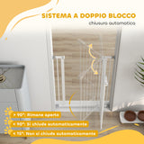 easycomfort easycomfort cancelletto per cani con porta piccola montaggio a pressione e chiusura automatica 74 80x91 4cm bianco