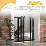 easycomfort easycomfort cancelletto per cani estensibile con 4 viti regolabili in metallo e plastica 74 100x94 cm nero