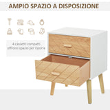 easycomfort easycomfort comodino camera da letto moderno comodino cameretta con 2 cassetti ampio piano legno 40x30x55 5 cm ean 8054111849753