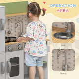 easycomfort easycomfort cucina giocattolo per bambini 3 6 anni con macchina del ghiaccio e utensili 84x34x89 cm bianco e verde
