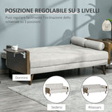easycomfort easycomfort divano letto singolo con mensole laterali seduta 3 posti e schienale 3 reclinazioni 200x88x89cm