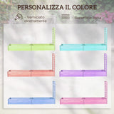 easycomfort easycomfort fioriera con traliccio per rampicanti e fondo aperto in legno di abete 230x60x110 cm color legno