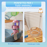 easycomfort easycomfort gabbia per criceti a 5 livelli con tubi ruota scale casetta e bottiglia in metallo pp e ps 46x30x58 cm