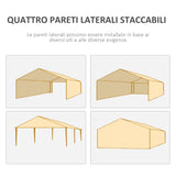 easycomfort easycomfort gazebo tendone per feste 6x3m con pareti laterali rimovibili porte e finestre bianco