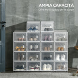 easycomfort easycomfort mobile scarpiera rettangolare in plastica pp 18 box 25x35x19 cm per scarpe max 43 eu vestiti e libri