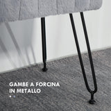 easycomfort easycomfort panca fondo letto imbottita in peluche legno e metallo 82x30x47 cm grigia e nera
