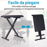 easycomfort easycomfort panca per pianoforte imbottita altezza regolabile pieghevole antiscivolo nero 39x29x47cm ean 8054111840583
