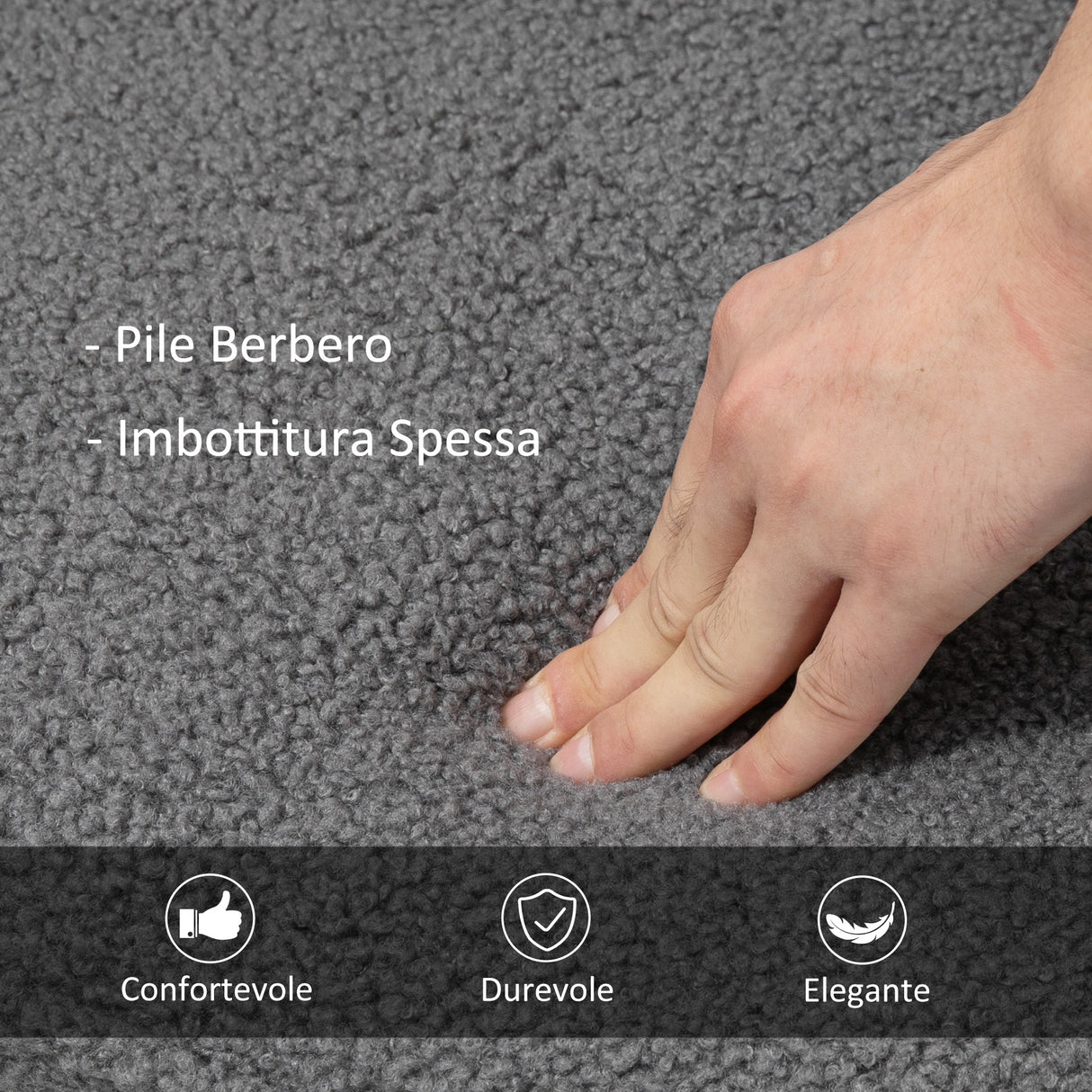 easycomfort easycomfort poltrona a dondolo imbottita in legno e acciaio per soggiorno e camera da letto 71x98x101 cm grigio scuro