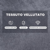 easycomfort easycomfort poltrona relax reclinabile con pouf poggiapiedi in velluto a costine grigio