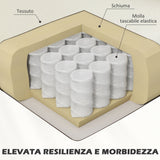 easycomfort easycomfort poltroncina da camera moderna in tessuto con braccioli 66x72x74 cm crema