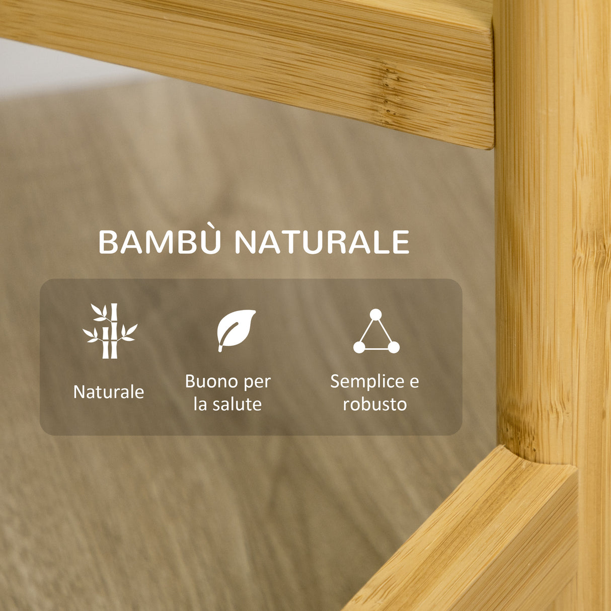 easycomfort easycomfort porta piante da interno ed esterno 4 ripiani a vassoio e struttura in bambu 28x28x80 cm bianco