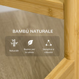 easycomfort easycomfort porta piante da interno ed esterno 4 ripiani a vassoio e struttura in bambu 28x28x80 cm bianco