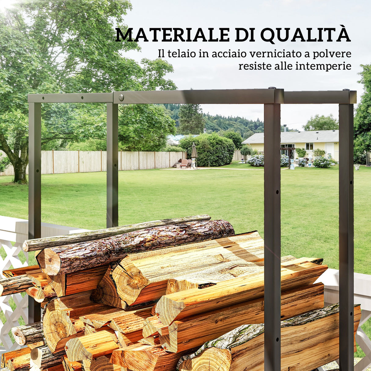easycomfort easycomfort portalegna da interno ed esterno regolabile in metallo con ganci a s 40 65x25x100 150 cm nero