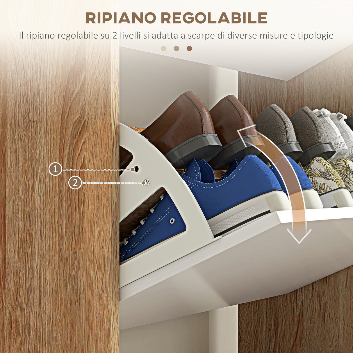 easycomfort easycomfort scarpiera salvaspazio a 3 cassetti con ripiano regolabile per 18 24 paia di scarpe 72x24x119cm bianco