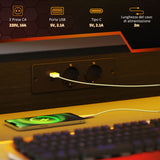 easycomfort easycomfort scrivania gaming con luci led e supporto per monitor in truciolato e acciaio 100x60x88 5 cm nero