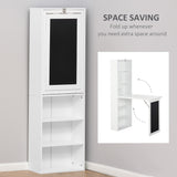 easycomfort easycomfort scrivania pc pieghevole con libreria a 9 ripiani in legno e metallo 98x51x153 cm bianco ean 8054111849425