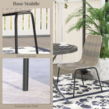 easycomfort easycomfort set 2 sedie da giardino e interno stile boho con schienale basso e rivestimento in rattan pe giallo