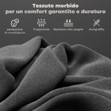 easycomfort easycomfort set 2 sedie da pranzo imbottite in velluto con schienale ergonomico senza braccioli grigio