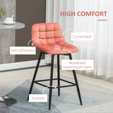 immagine-5-easycomfort-easycomfort-set-2-sgabelli-da-bar-con-schienale-e-poggiapiedi-stile-nordico-in-metallo-e-velluto-rosso-45x47x84cm
