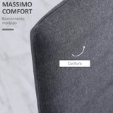 easycomfort easycomfort set 4 sedie imbottite per soggiorno o sala da pranzo sedie da cucina moderne in metallo e tessuto grigio