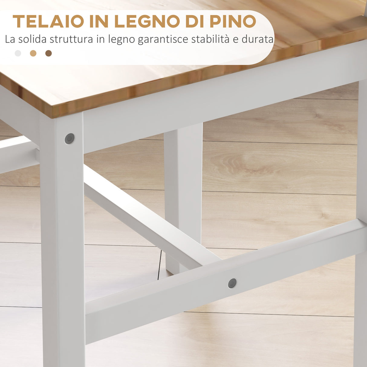 easycomfort easycomfort set 4 sedie per cucina e soggiorno con schienale a croce in legno di pino 41x46 5x86 cm