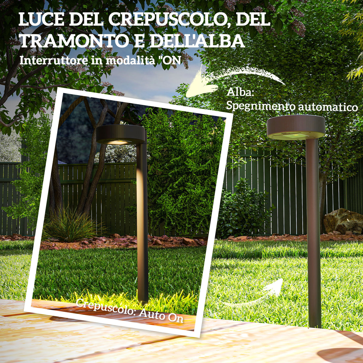 easycomfort easycomfort set 8 faretti da esterno a energia solare con illuminazione led a 3000k in pp ps e abs 12x10x46 cm nero