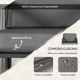 easycomfort easycomfort set da giardino 3 pezzi in rattan e acciaio con 2 sedie 66x68x68 cm e tavolino da caffe 45x45x44 cm