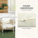 easycomfort easycomfort set da giardino stile boho in rattan con 2 sedie con cuscini e tavolino rotondo giallo