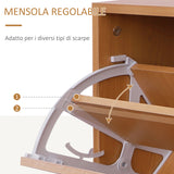 easycomfort easycomfort set mobili ingresso moderno con scarpiera e specchio appendiabiti da ingresso con 6 ganci 2 ripiani regolabili e cassetti in legno per corridoio 90x24x177 cm legno ean 8054144130729
