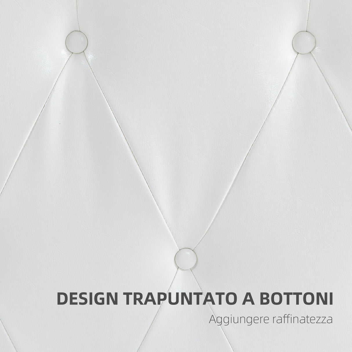 easycomfort easycomfort testiera letto matrimoniale imbottita con design a bottoni in pelle pu e mdf 160x7x120 cm bianco