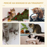 easycomfort easycomfort tiragraffi per gatti da 100cm con lettino rotondo pali in sisal e rivestimento in peluche grigio