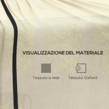 easycomfort easycomfort zanzariera per ombrellone 3x2 3 m regolabile a rete fitta con apertura a cerniera beige