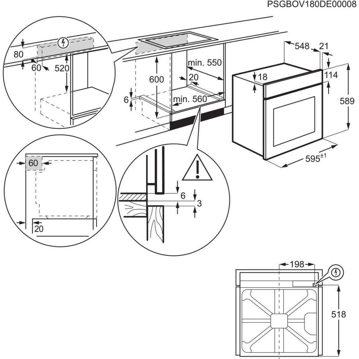 electrolux forno da incasso electrolux steamcrisp loc5h40x2 72 litri classe a a589xl596xp569 inox