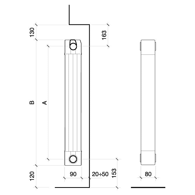 fondital radiatore termosifone in alluminio fondital garda s90 da 3 a 6 elementi interasse 1200 mm 6 elementi