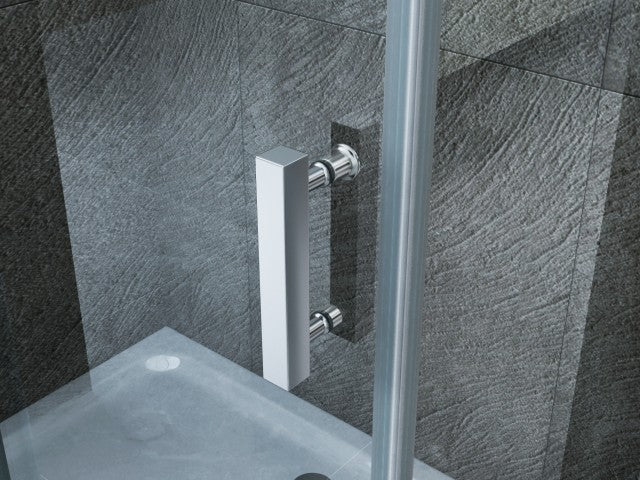 idrom porta doccia per nicchia a libro in cristallo 8 mm libro duo 053
