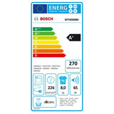 asciugatrice a condensazione bosch 8 kg a carica frontale serie 4 easyclean wth83008ii classe a_