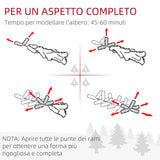 easycomfort easycomfort albero di natale innevato 225cm con 988 rami e base in acciaio per interni con apertura automatica