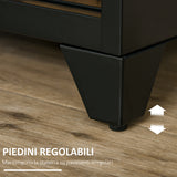 easycomfort easycomfort armadietto metallico stile industriale a unanta per ingresso e camera 43x50x180cm nero