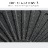 easycomfort easycomfort base per ombrellone da giardino con palo centrale 3 8cm e 4 8cm hdpe nero