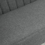 easycomfort easycomfort divano 2 posti moderno in tessuto senza braccioli divanetto da salotto con gambe in legno 117x56 5x77 cm grigio scuro