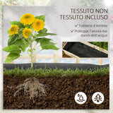 easycomfort easycomfort fioriera da esterno a 3 livelli con grigliato in legno di abete e tessuto non tessuto 95x95x110 cm