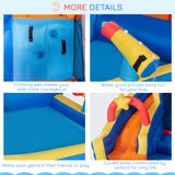 easycomfort easycomfort gioco gonfiabile per bambini 3 8 anni a tema spazio con borsa 11 paletti e toppe inclusi 340x270x227 cm