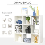 easycomfort easycomfort libreria bianca per casa e ufficio scaffale dal design moderno con 9 scomparti in legno 91 5 x 29 5 x 91 5 cm ean 8054111844895