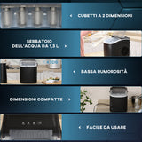 easycomfort easycomfort macchina del ghiaccio da 9 cubetti in 6 12 minuti con cestello e paletta inclusi 23 8x30 5x29 cm nero