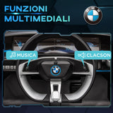 easycomfort easycomfort macchina elettrica per bambini 3 6 anni con licenza bmw con telecomando clacson e fari 115x67x45 cm nera
